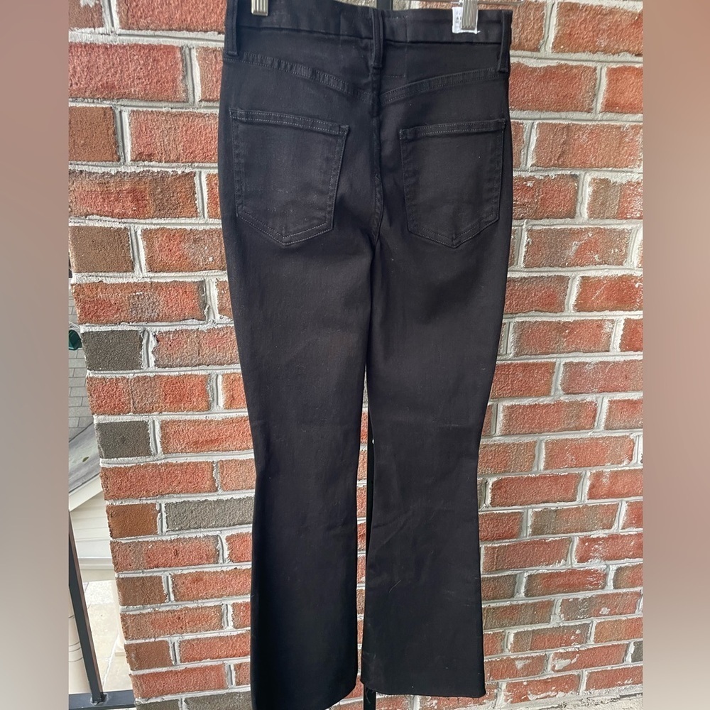 NWT Frank & Eileen Flannigan Flare Leg Jeans, In Black Size 24 - Picture 4 of 7